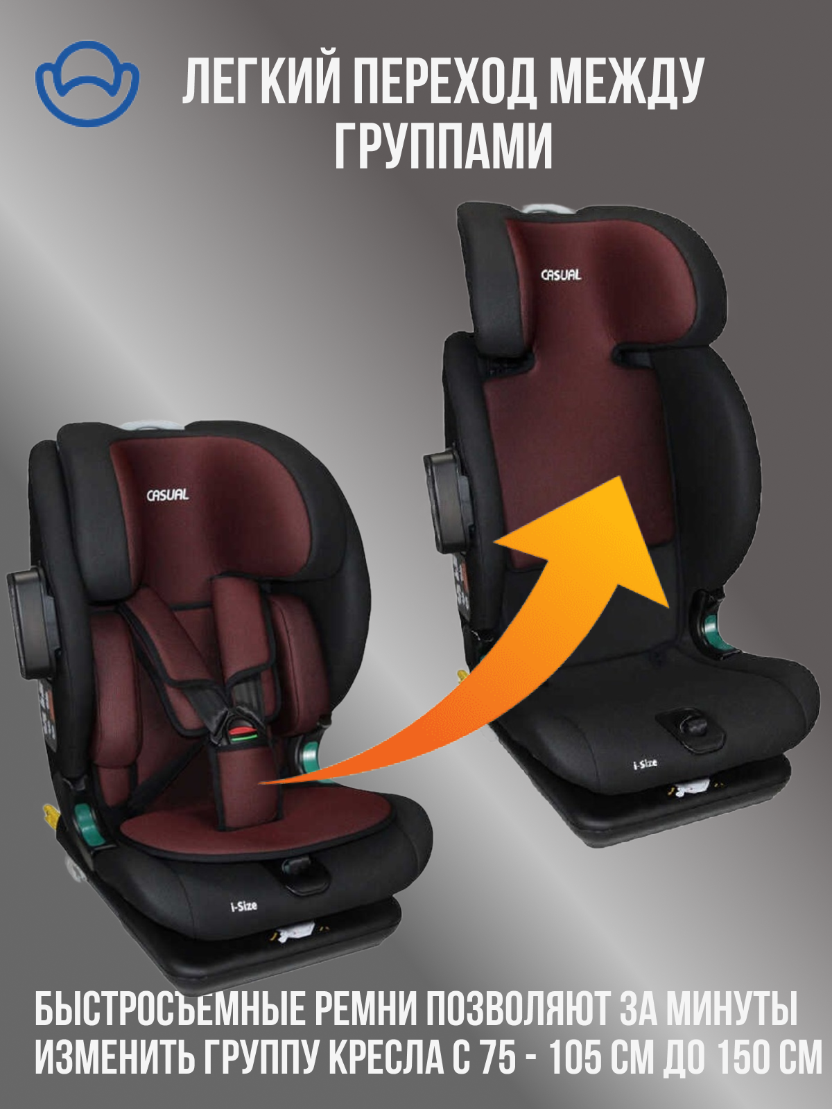 Автокресло Casual Purple Isofix 1/2/3 (9-36 кг) - фото 9
