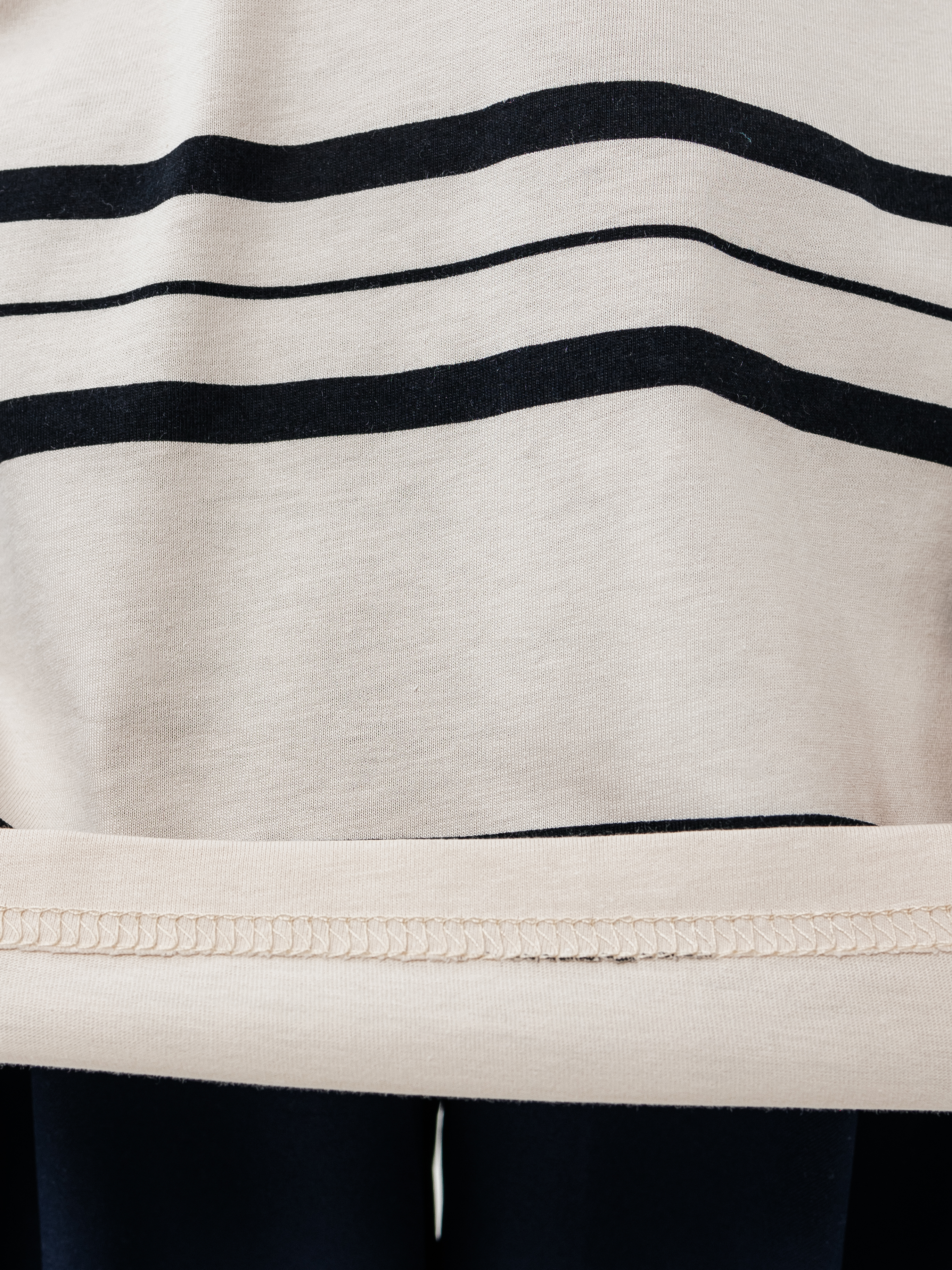 Лонгслив Селтекс Ю_ДК62 бежевый/черный полоса - фото 8