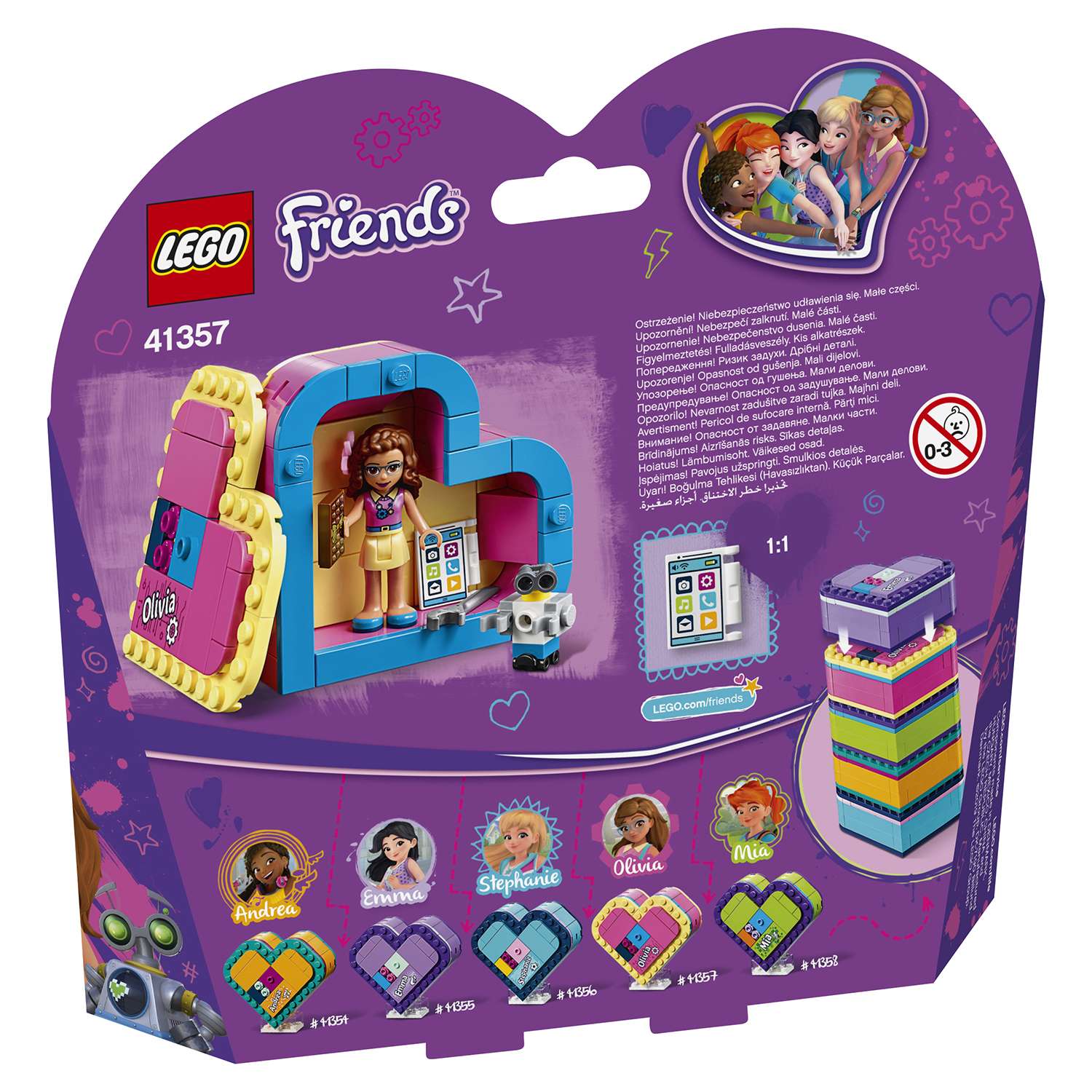 Конструктор LEGO Friends Шкатулка-сердечко Оливии блочный - фото 3
