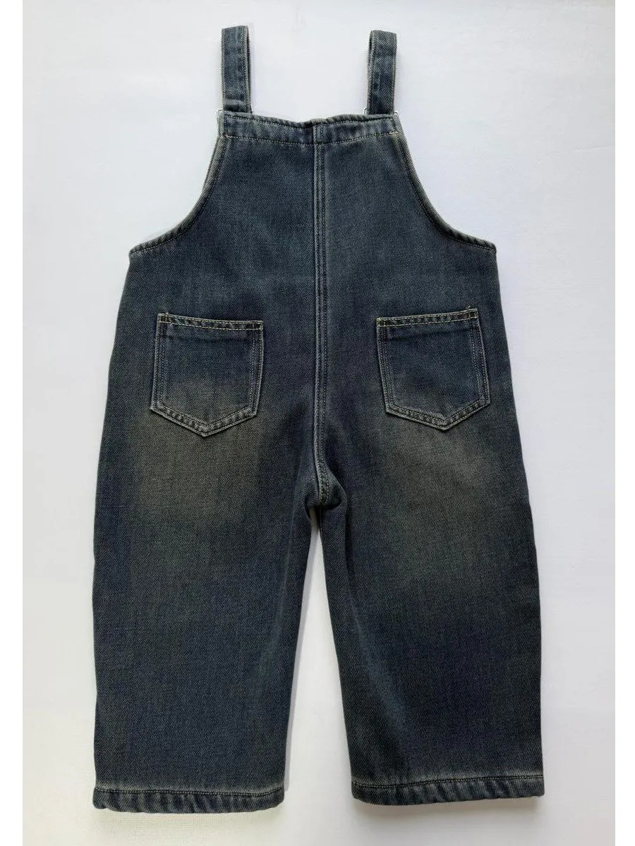 Полукомбинезон iUkoworld Джинсовый полукомбинезон детский утепленный - фото 5