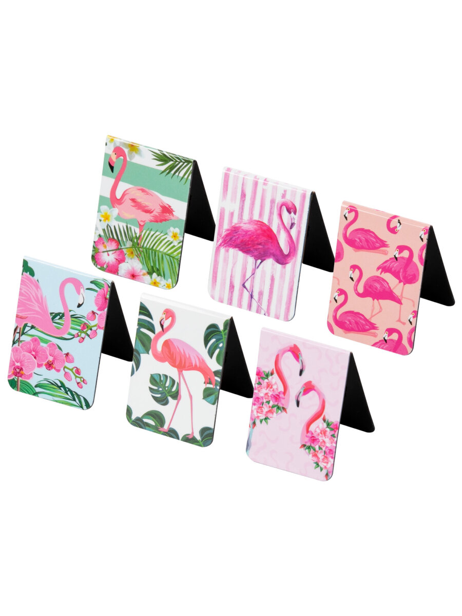 Закладки канцелярские Brauberg магнитные для книг в школу набор 6 штук - фото 9