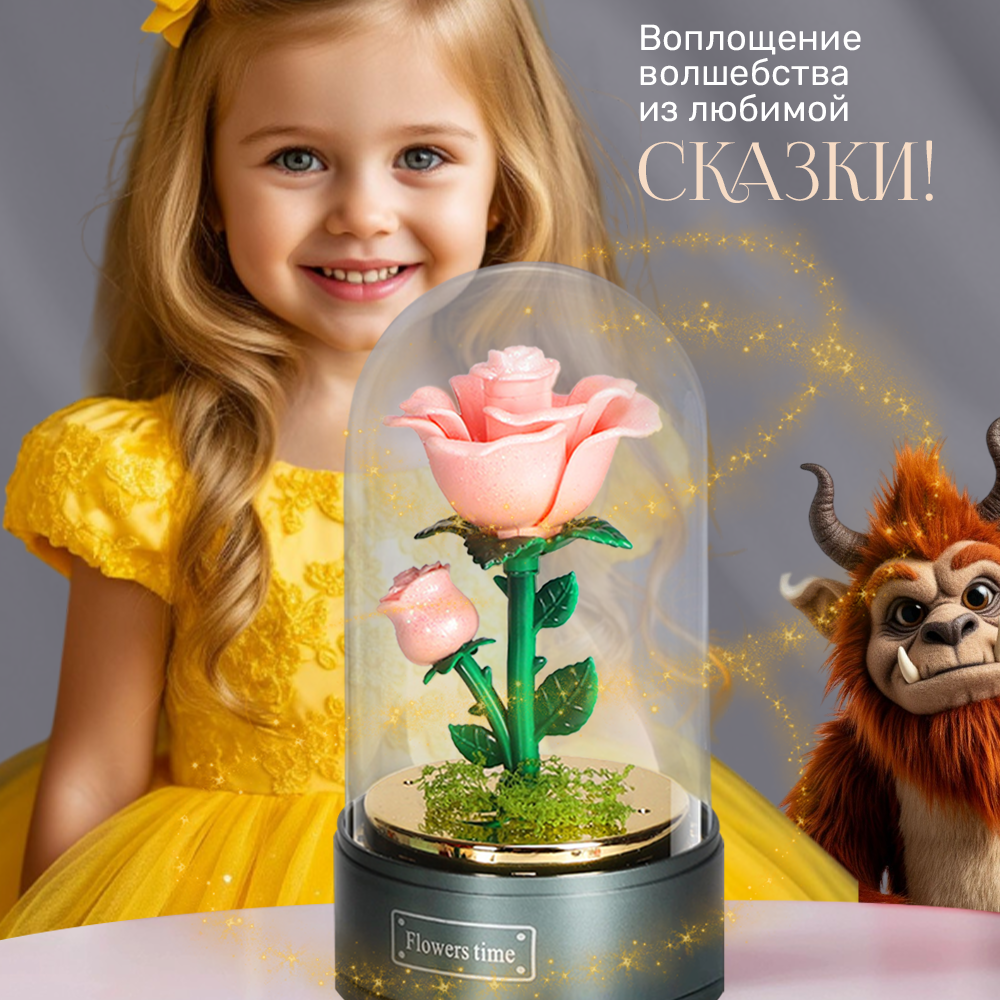 Музыкальная шкатулка TIPTOPOLIS Роза Розовая - фото 6