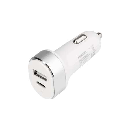 Автозарядка в прикуриватель REXANT USB-A + USB-C 3.1 A