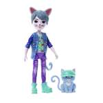 Кукла мини Enchantimals Котик Коул с питомцем