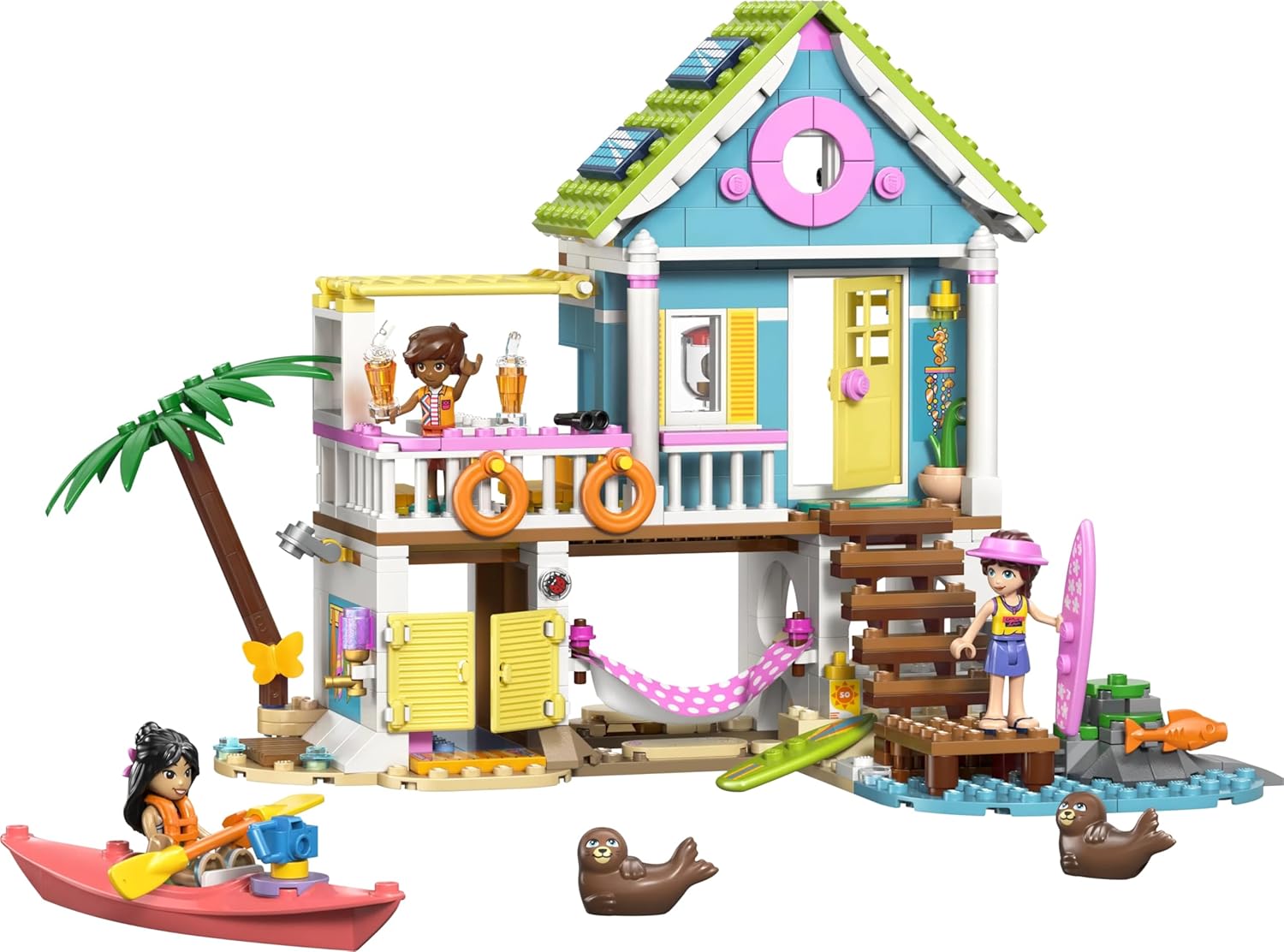 Конструктор LEGO Friends Пляжный домик с тюленями 400 дет. - фото 2
