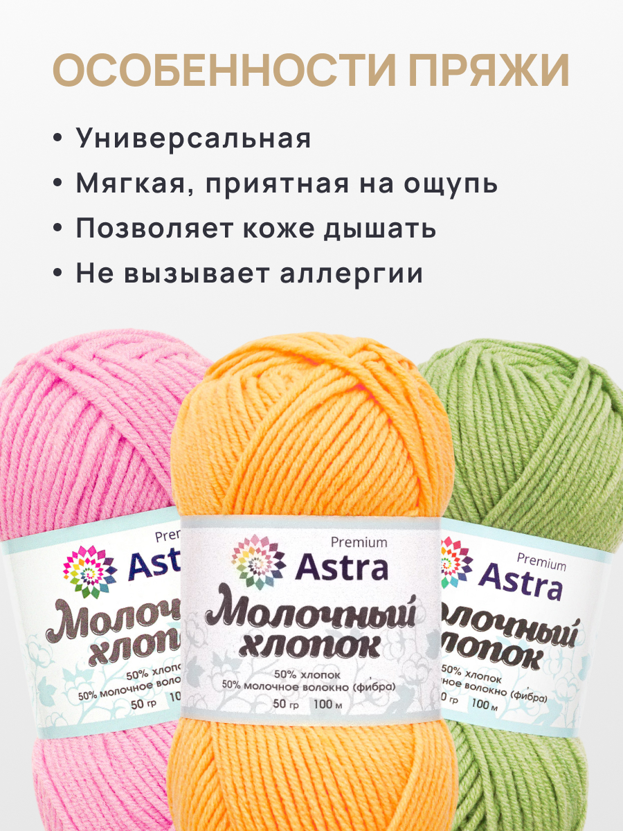 Пряжа для вязания Astra Premium 50г 100м 10шт - фото 4