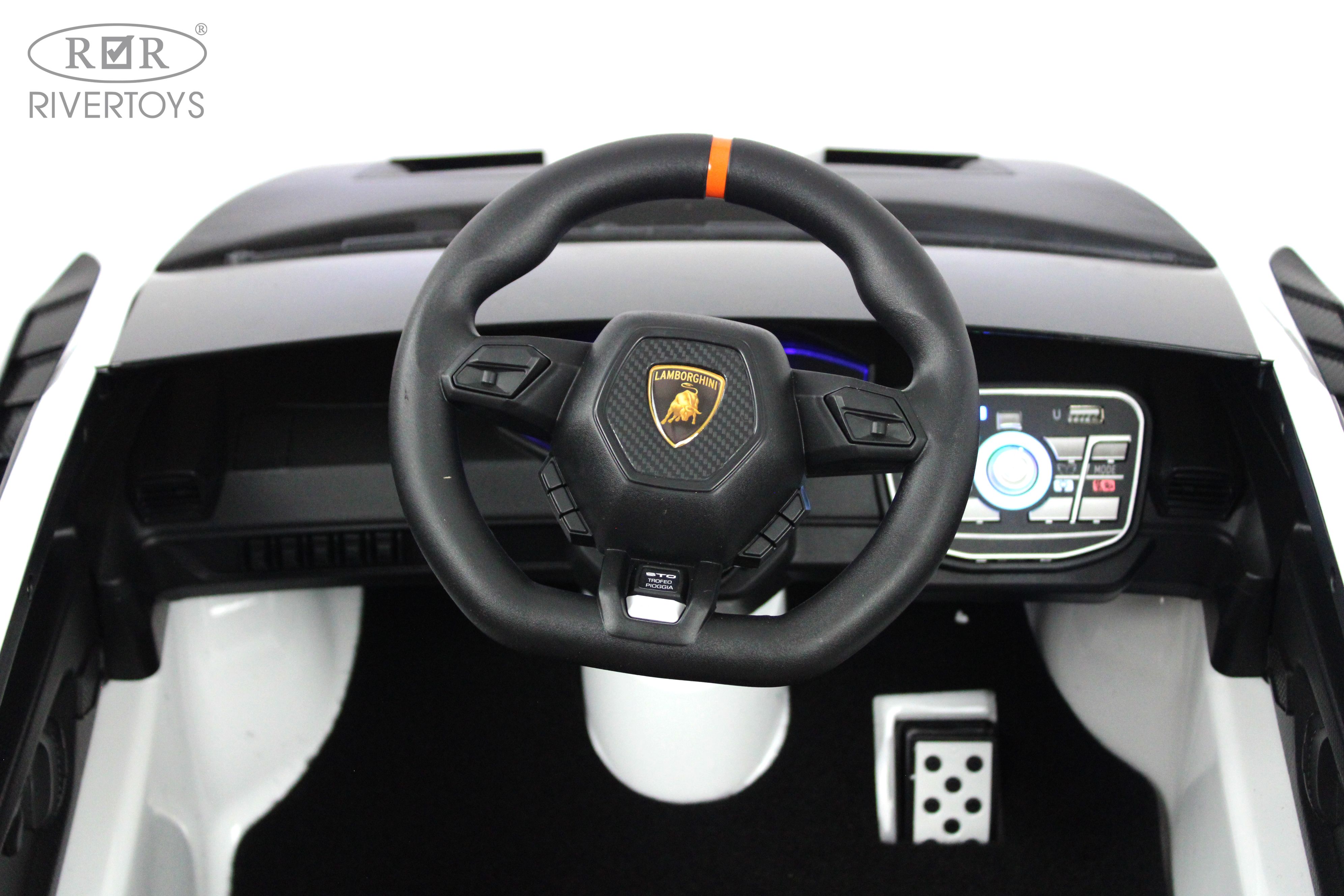 Электромобиль RIVERTOYS Lamborghini E888EE-WHITE С пультом ДУ - фото 20