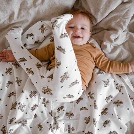 Пелёнка Mjolk Самолеты Camel Ночное небо трикотаж 80х80 см 3 шт.