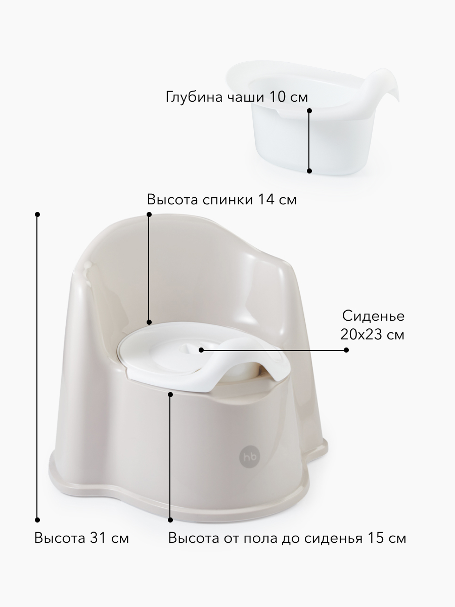 Горшок Happy Baby Zozzy серый - фото 4