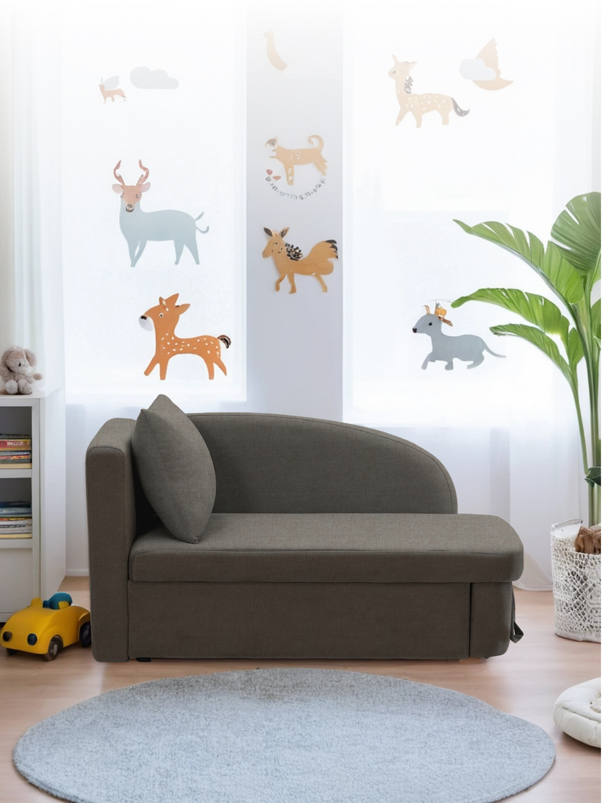 Диван Уютная среда рогожка графит левый черный - фото 16