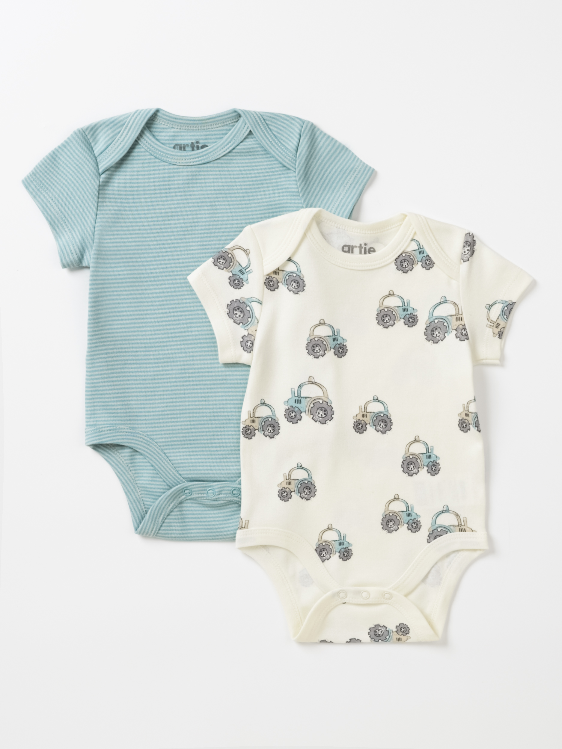 Боди 2 шт artie S25B17BK2-1490M/Молочный-бирюзовый - фото 1