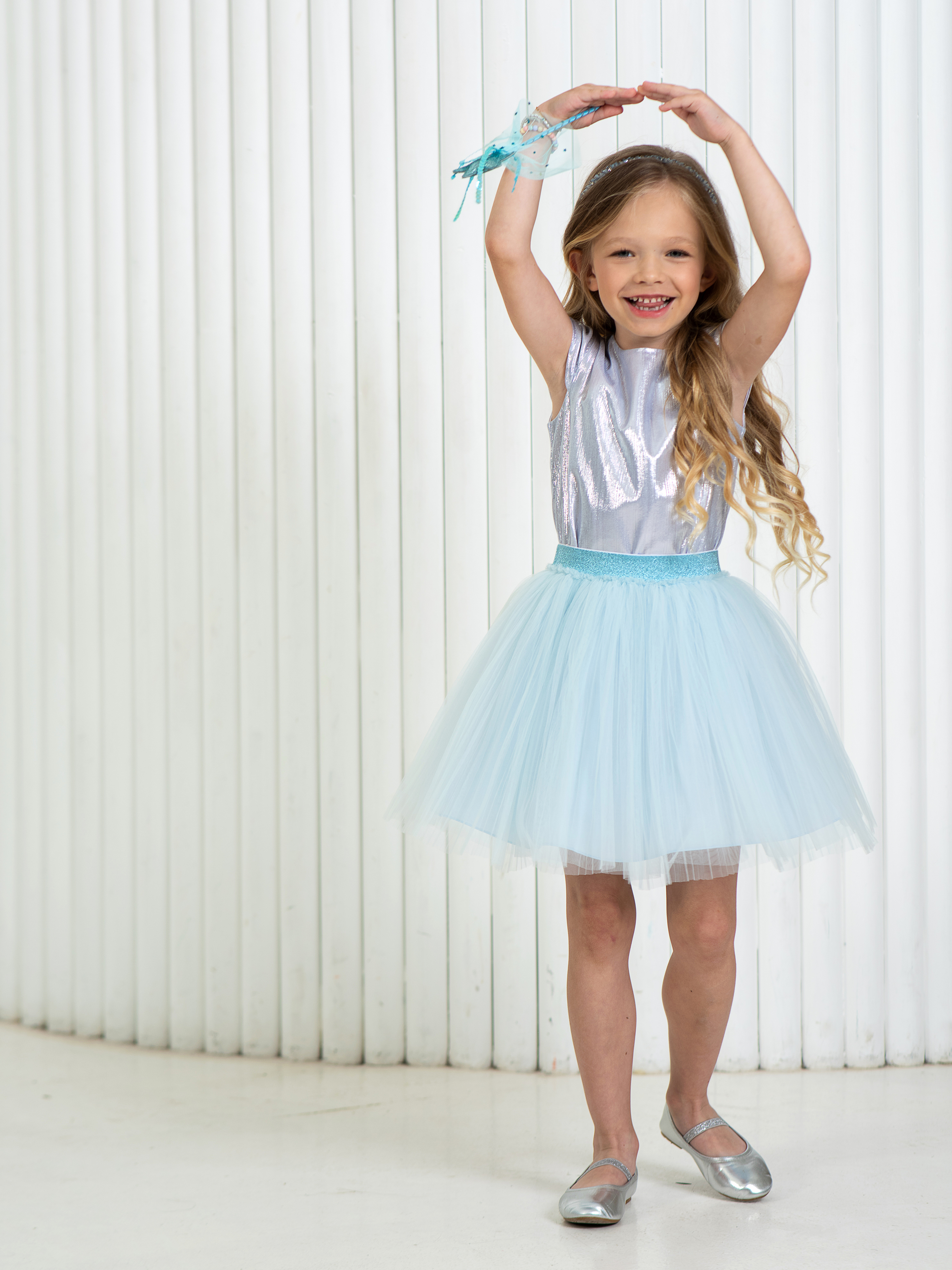 Юбка LisaWeta S-142 голубой - фото 6