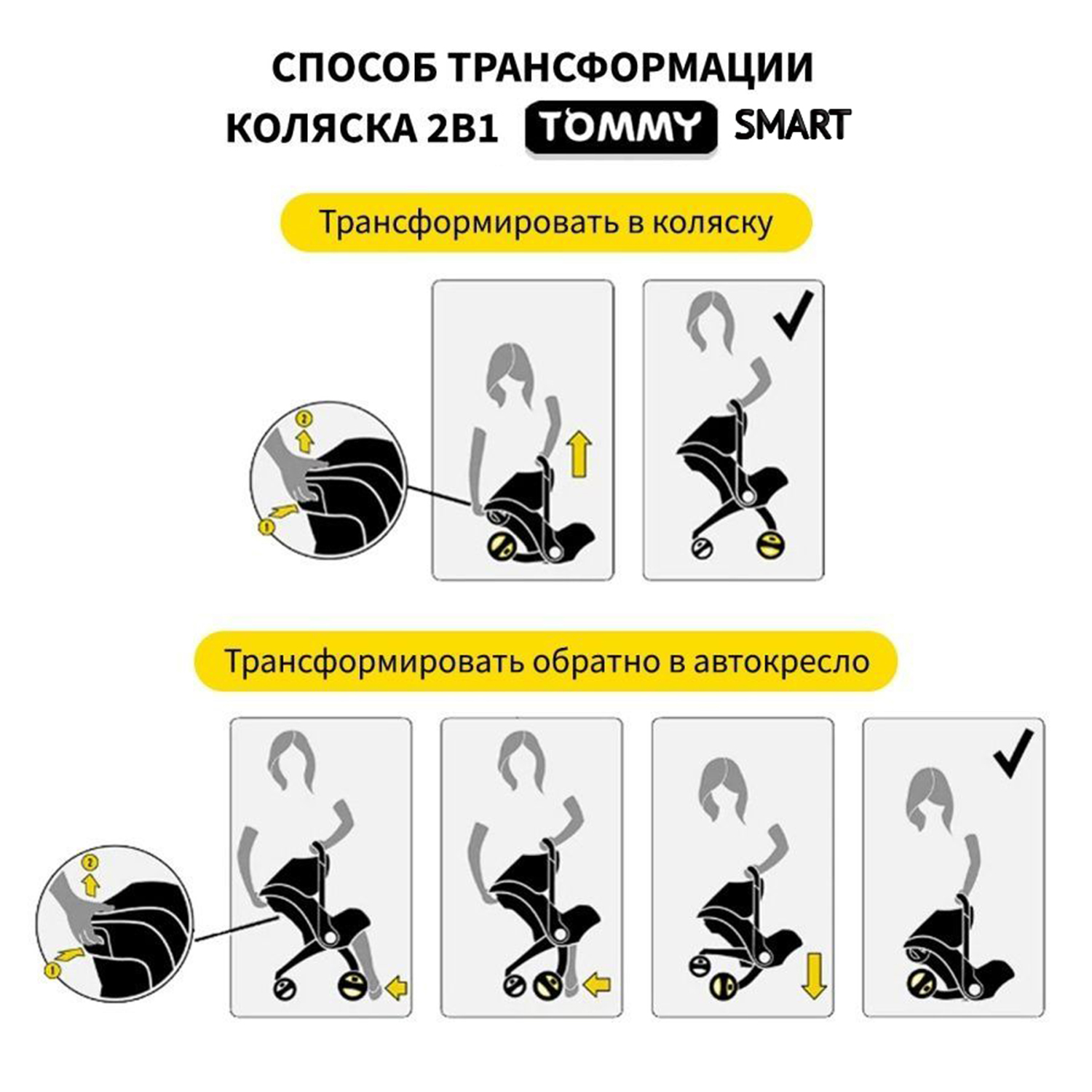 Коляска трансформер TOMMY Smart - фото 10