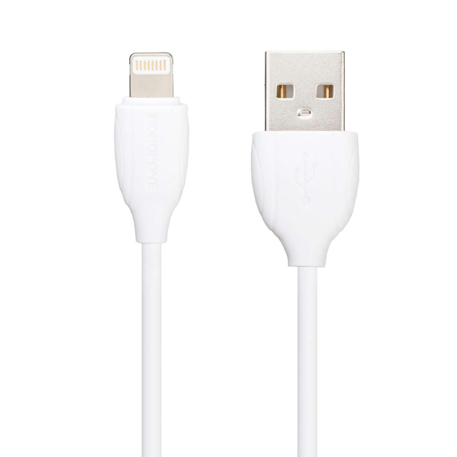 USB кабель Borofone Lightning 8-pin 2.4A 1м - фото 1