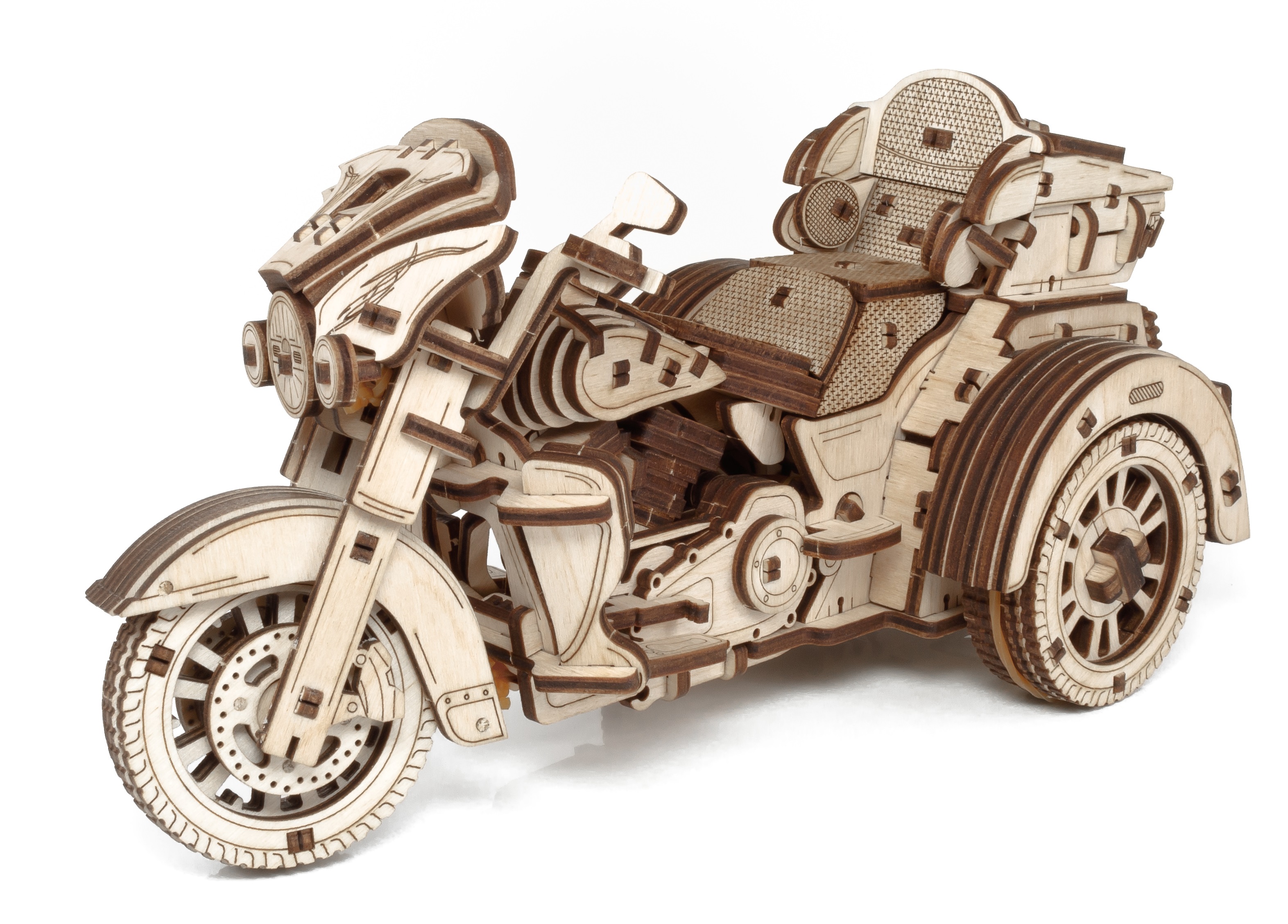 Сборная модель Eco Wood Art (EWA) Мотоцикл Трайк из дерева ETrike - фото 10