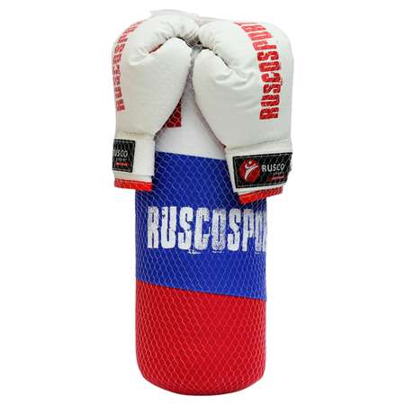Набор для бокса RuscoSport красный 6OZ триколор