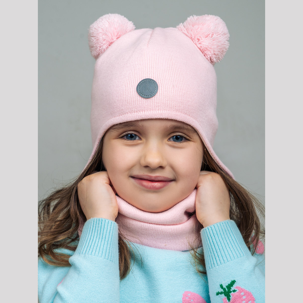 Шапка и снуд ПриКиндер U-Sp22529 Цвет: Розовый - фото 13