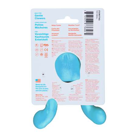Игрушка для собак West Paw Zogoflex Tizzi Mini для лакомств Голубая