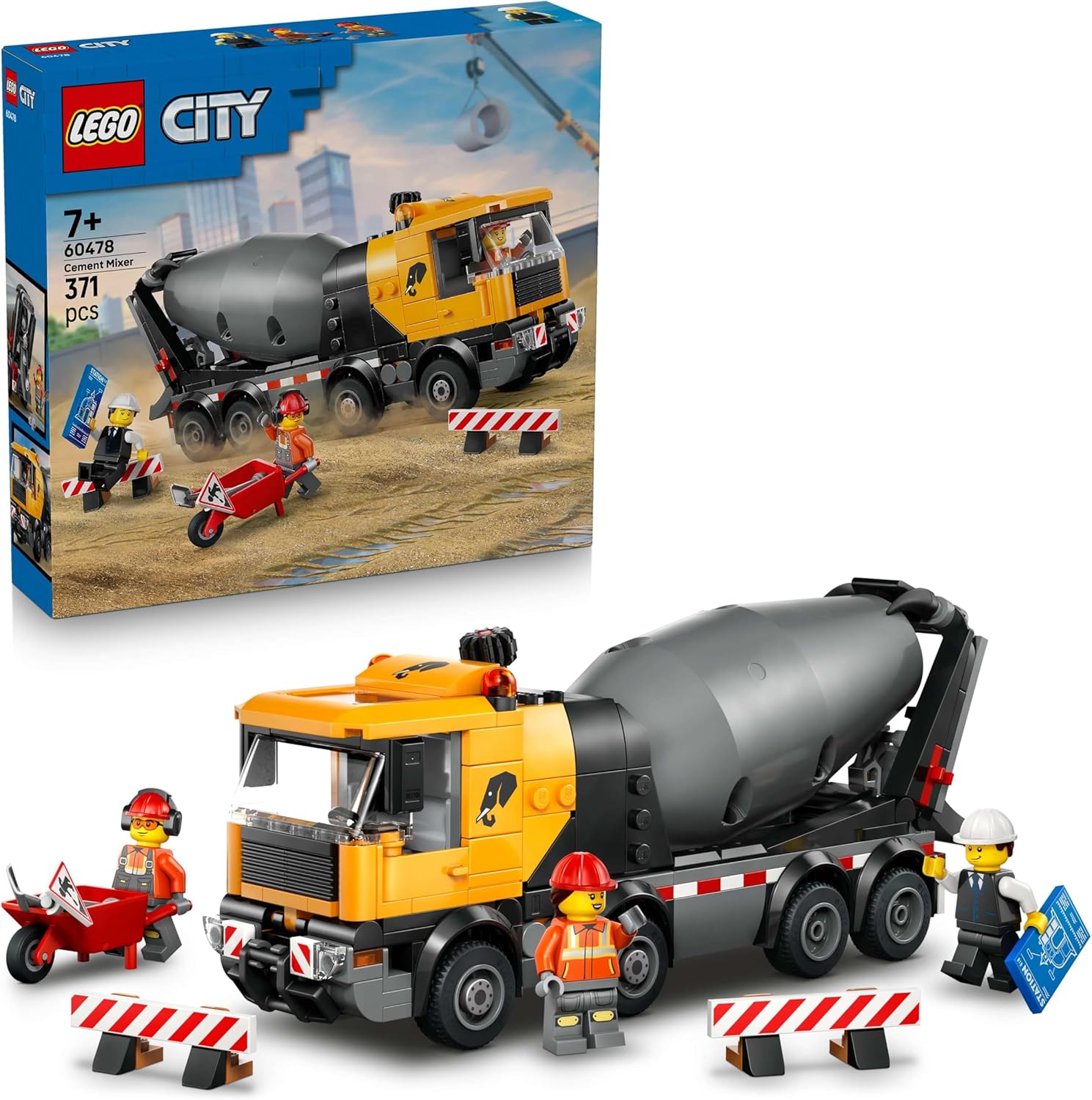 Конструктор LEGO City Бетономешалка 371 дет. - фото 1