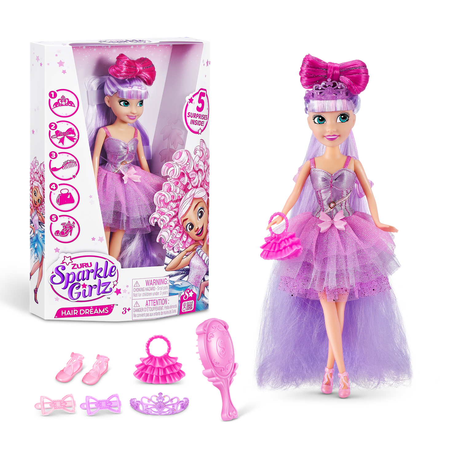 Кукла модельная Zuru Sparkle Girlz Волосы мечты в ассортименте 100313 - фото 8