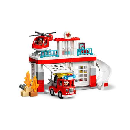 Конструктор LEGO DUPLO Пожарная часть и вертолёт блочный