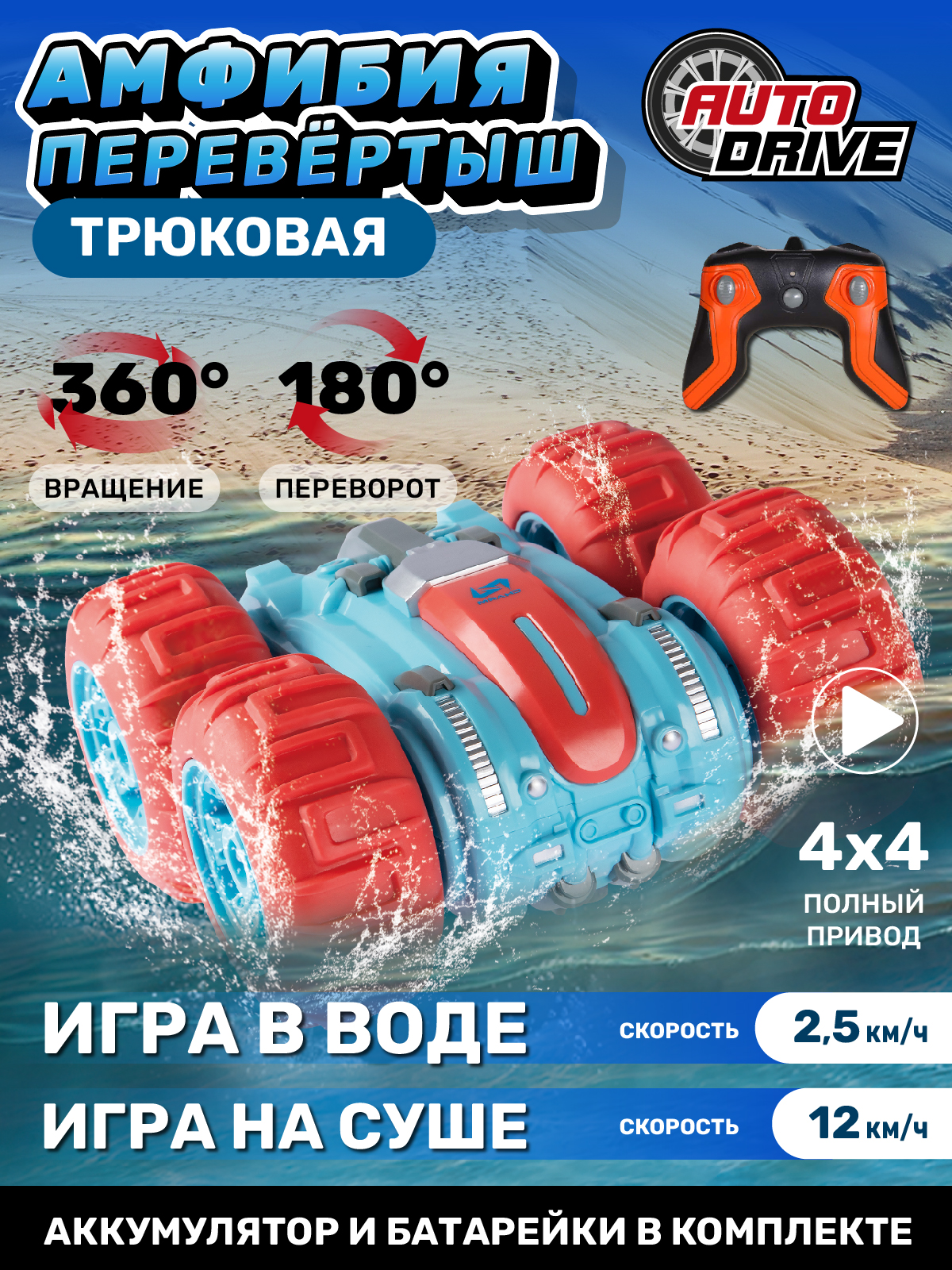 Автомобиль РУ AUTODRIVE 1:24 - фото 2