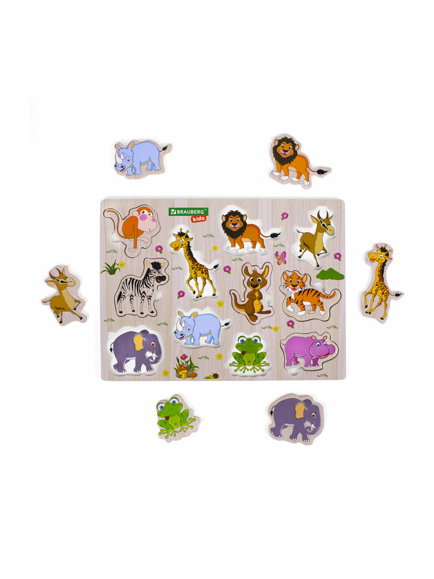 Игрушка Brauberg рамка-вкладыш животные - фото 11