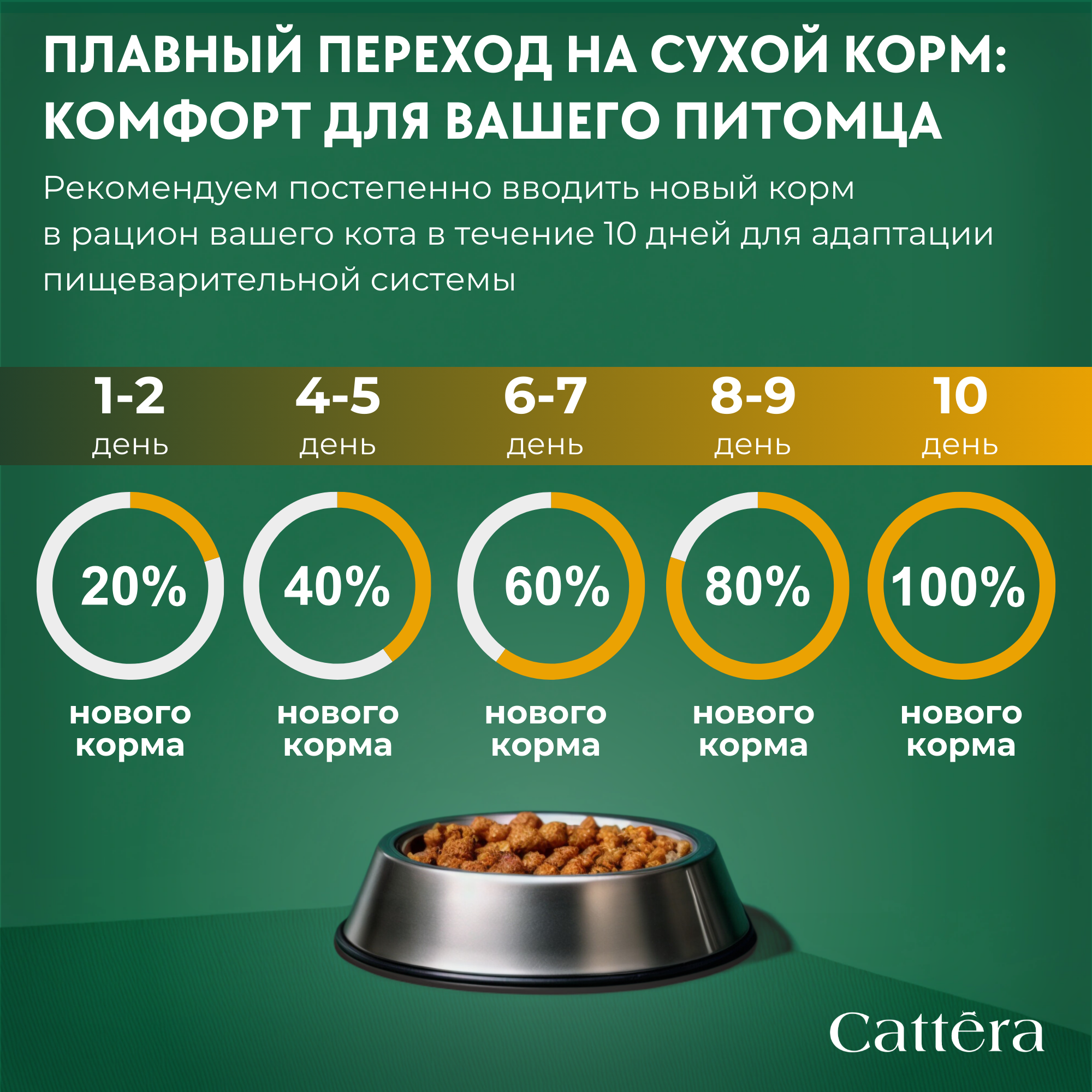 Корм сухой для кошек Cattera полнорационный с курицей для здорового пищеварения 0,3кг - фото 8