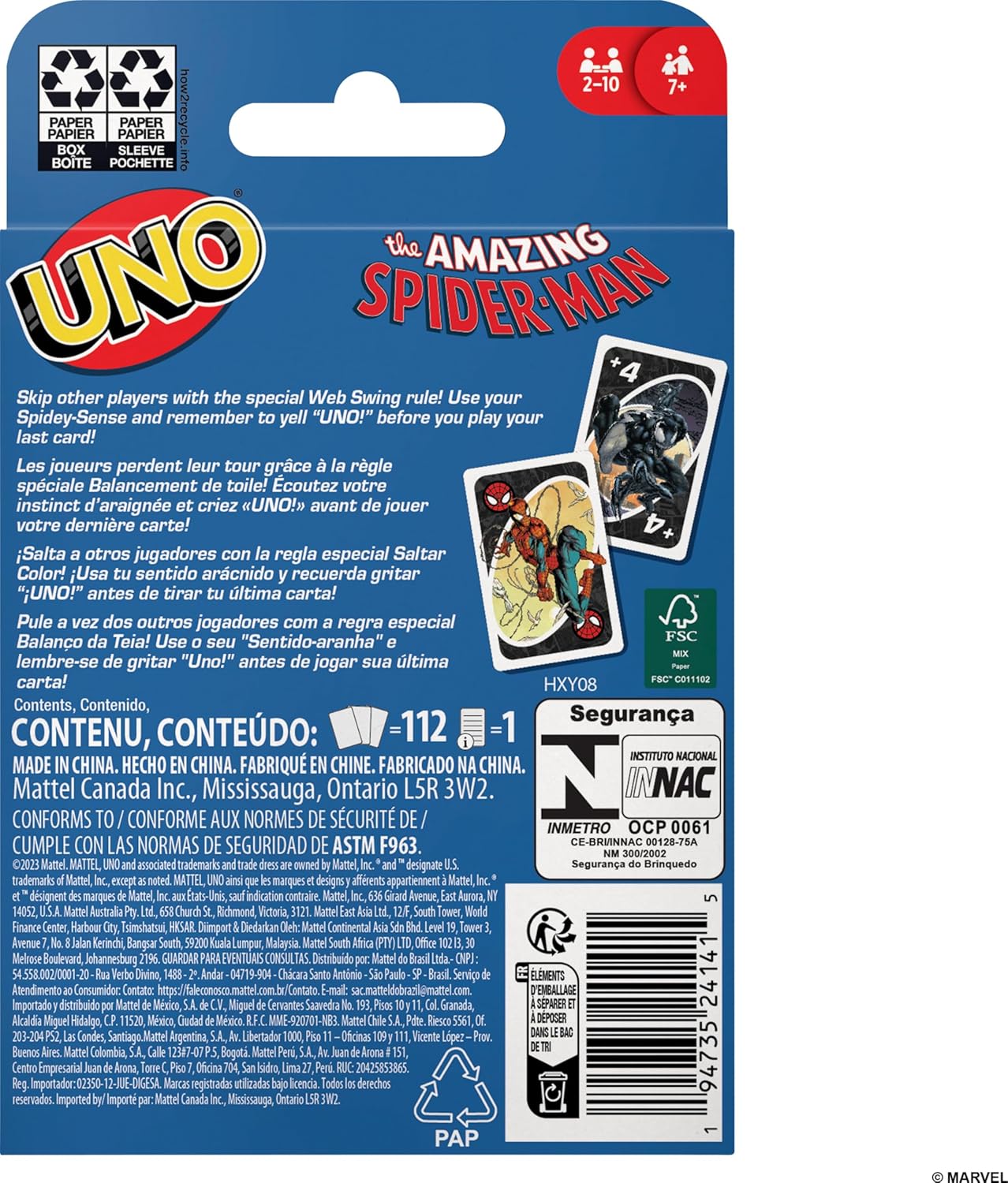 Настольная игра UNO Человек-паук - фото 6