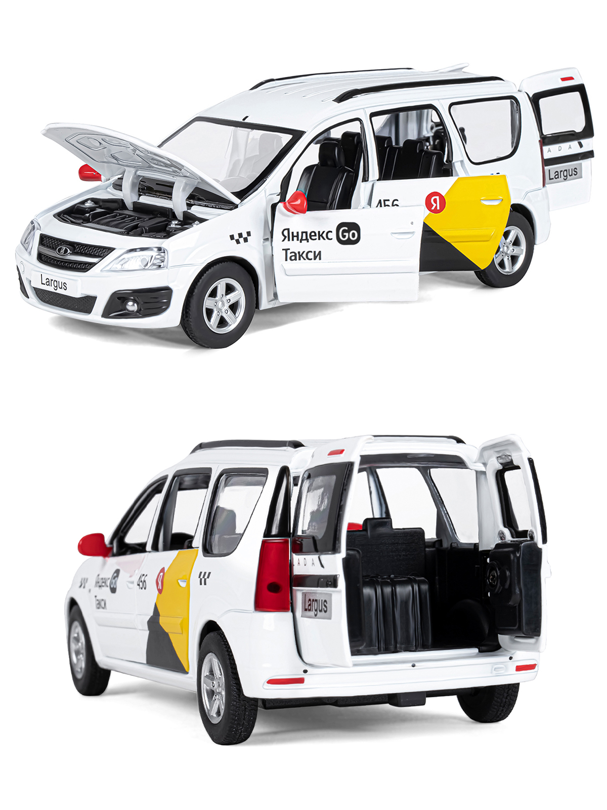 Автомобиль Яндекс GO LADA Largus Такси озвучено Алисой 1:24 JB1251343/Яндекс GO - фото 9