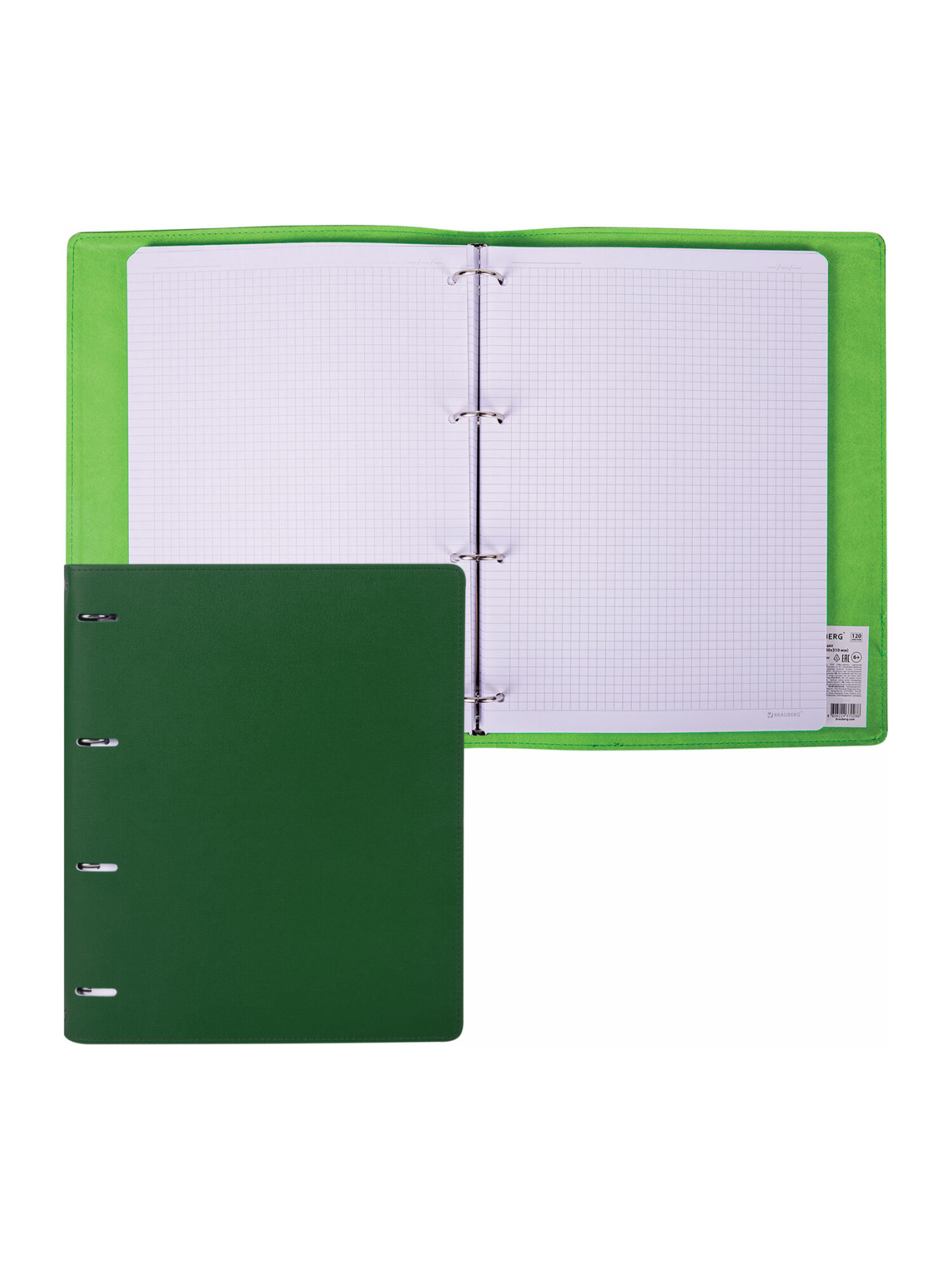 Тетрадь со сменным блоком Brauberg клетка 120 лист. - фото 6