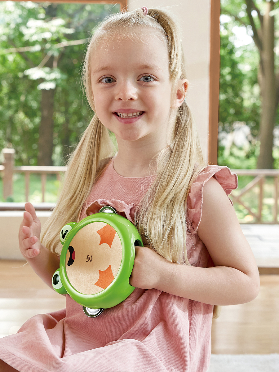 Игрушка музыкальная Hape Набор музыкальных инструментов аксессуар, кастаньеты, ксилофон, бубен - фото 4