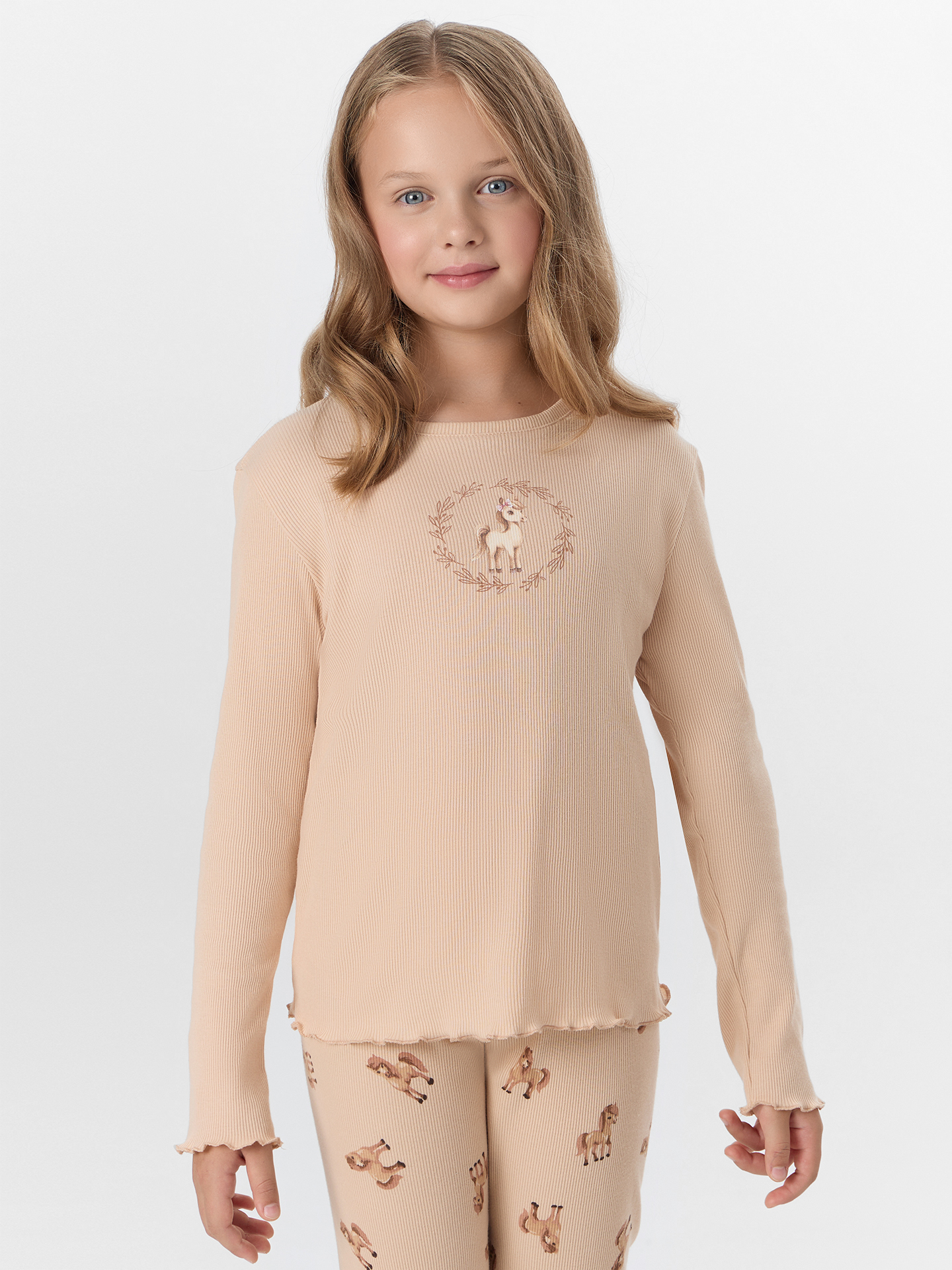 Пижама Mark Formelle (Марк Формэль) 567753/бежевый +лошадки на бежевом - фото 2