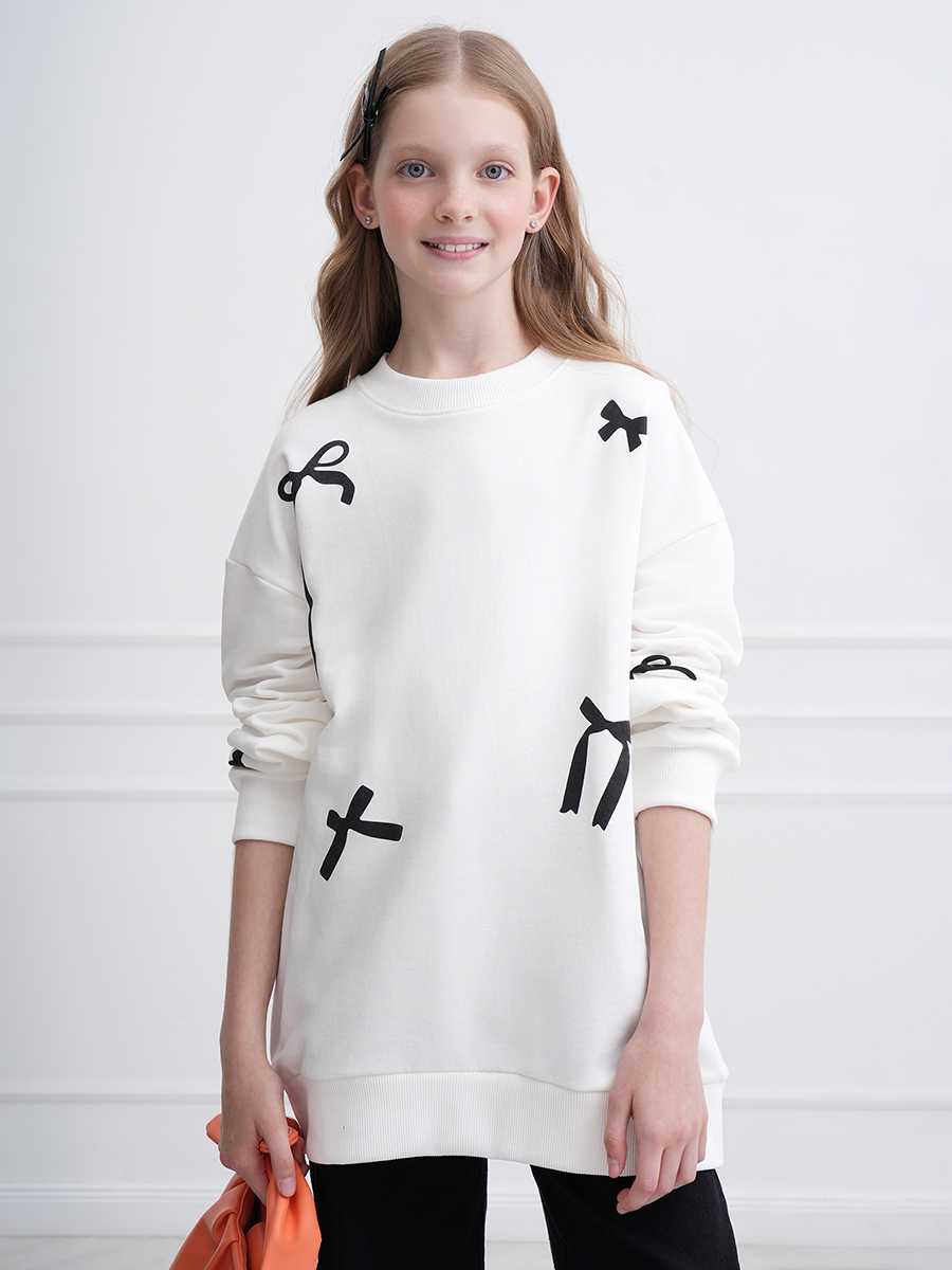 Свитшот HappyFox HF00851молочный.бантики - фото 9