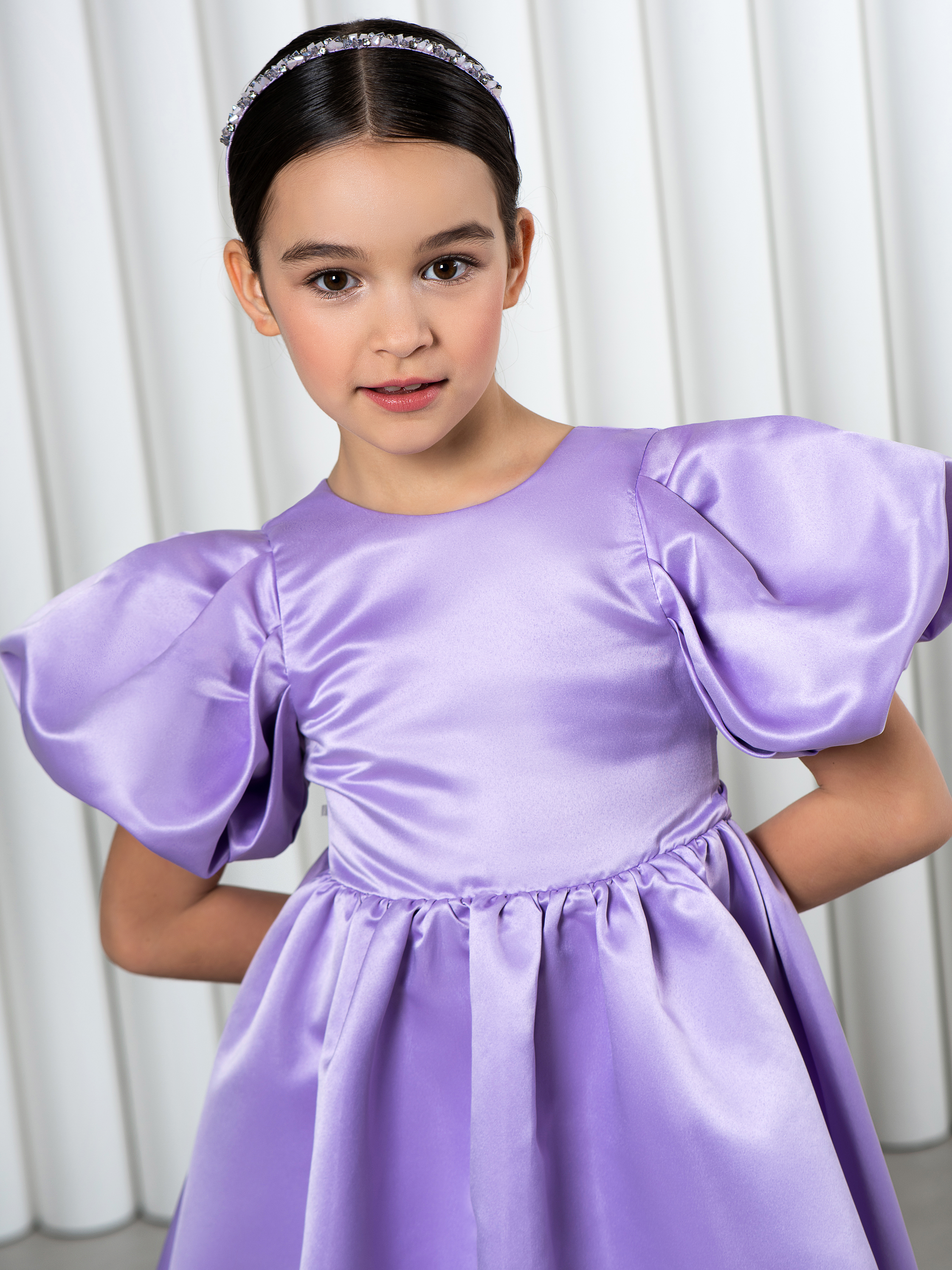 Платье LisaWeta D-143 лиловый - фото 9