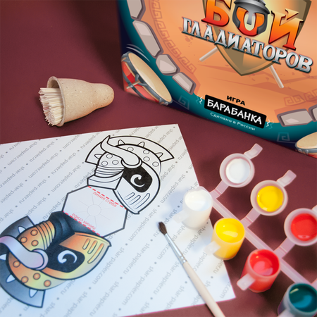 Игра настольная ШАР-ПАПЬЕ Барабанка Бой гладиаторов