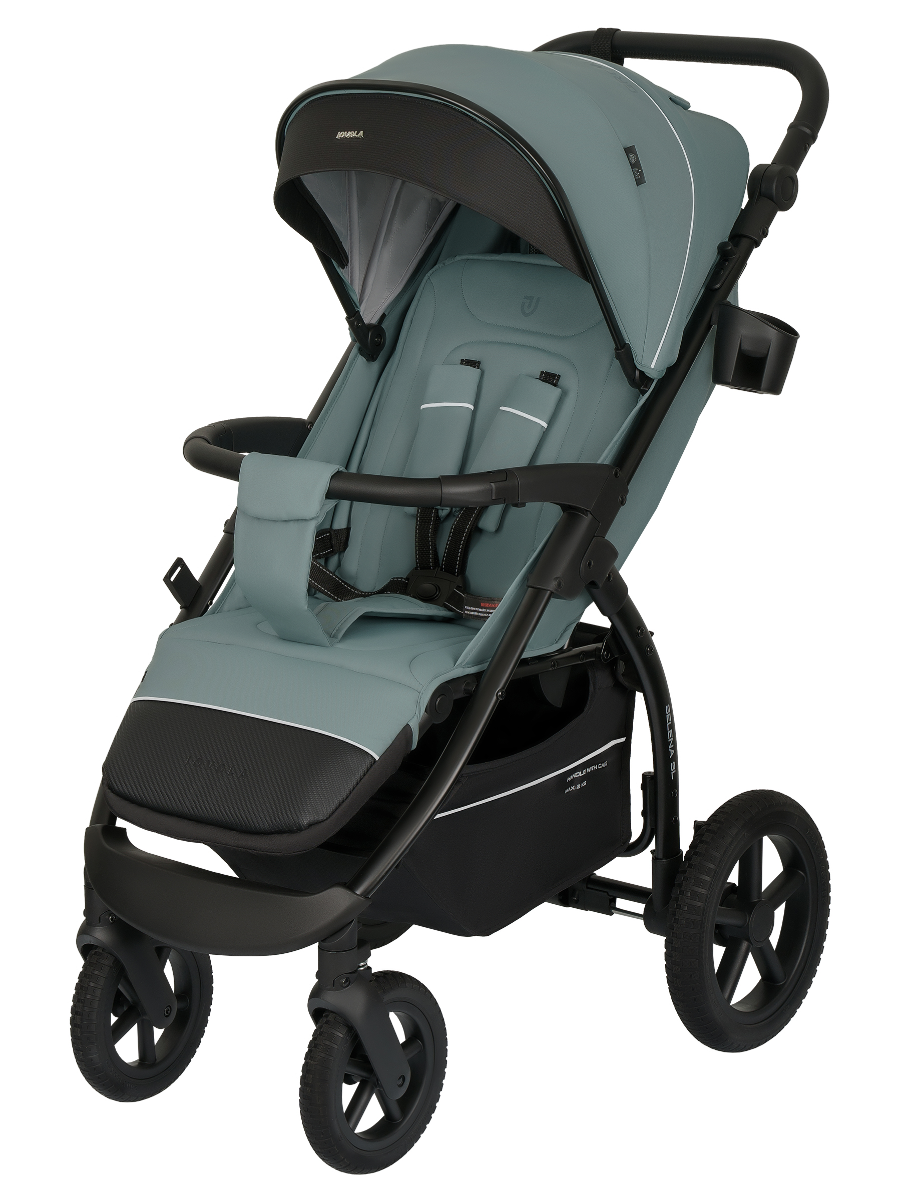 Коляска прогулочная JOVOLA Selena SL, всесезонная зеленый - фото 14