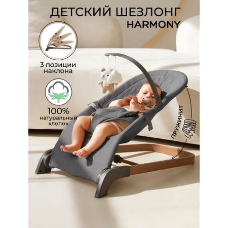 Детский шезлонг Amarobaby Harmony графит