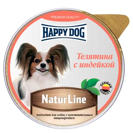 Корм для собак Happy Dog телятина с индейкой 125г