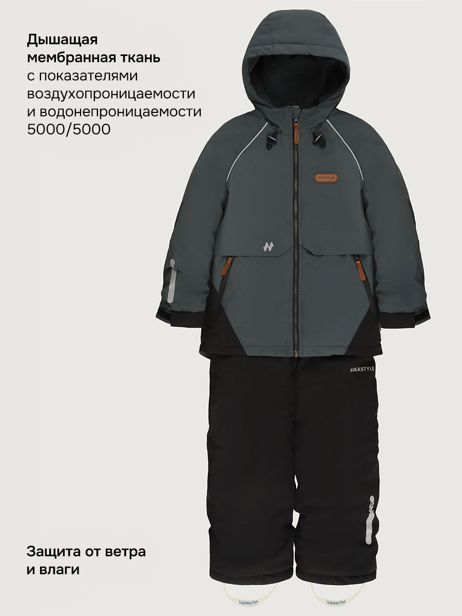 Костюм NIKASTYLE 7м2126 мох/черный - фото 5