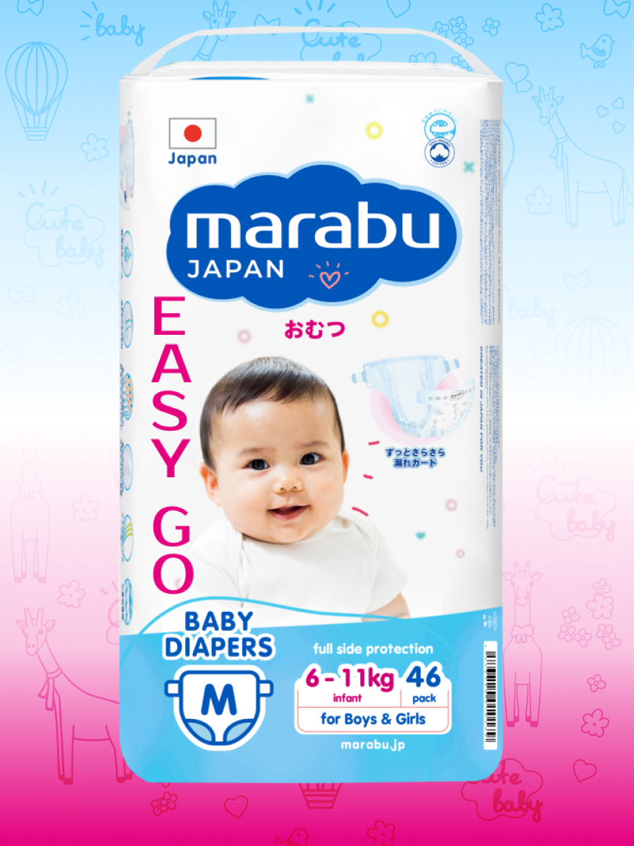 Подгузники MARABU M 46 шт. - фото 1