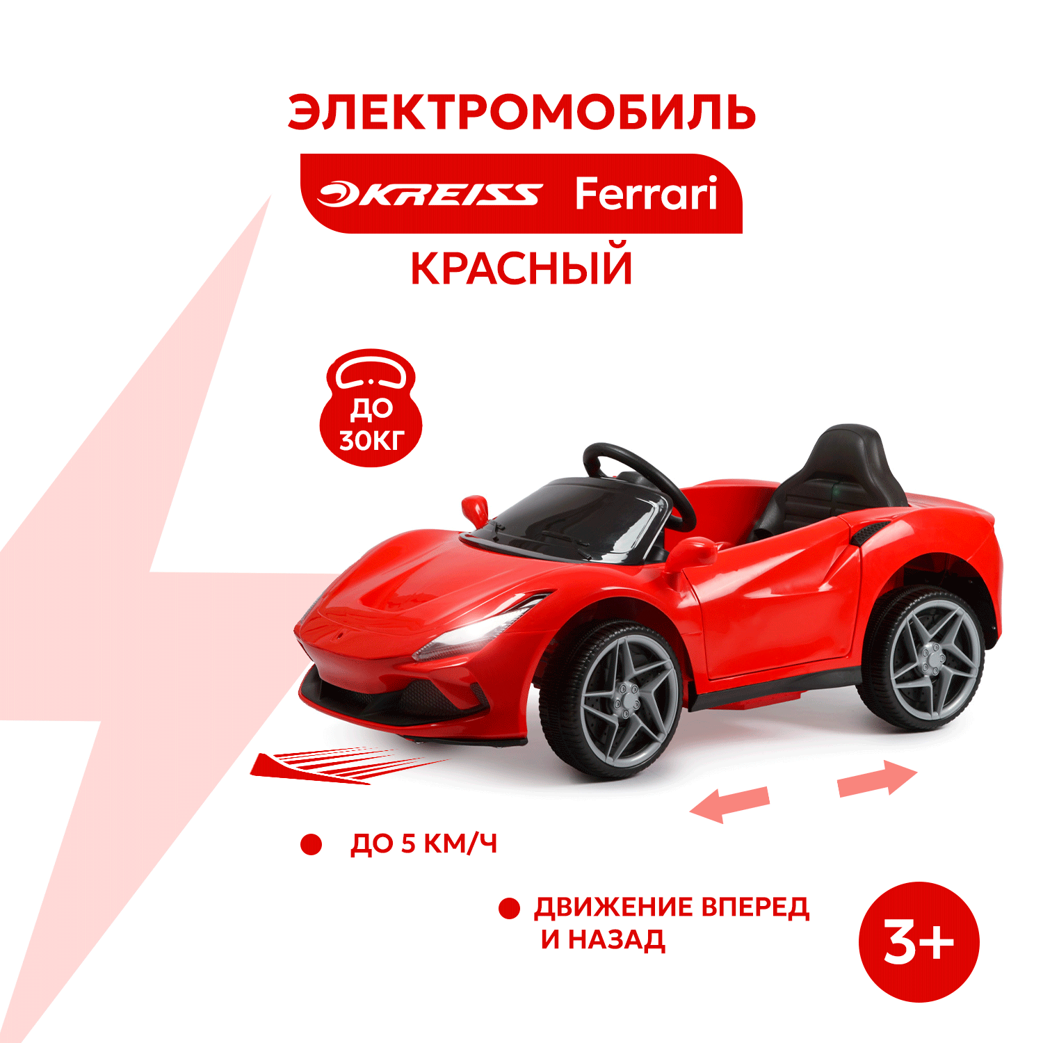 Электромобиль Kreiss Ferrari С пультом ДУ - фото 2