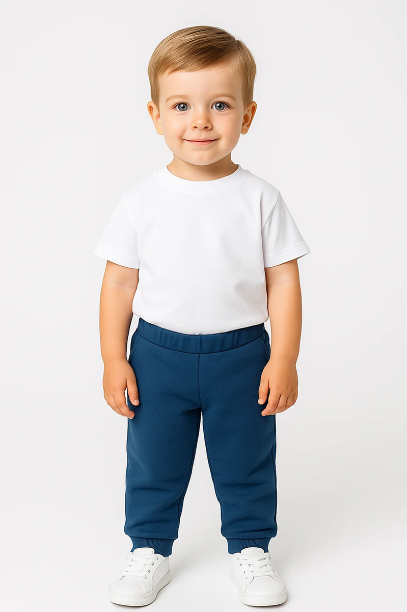 Брюки детские с начесом Эскимо у-12-801индиго - фото 1