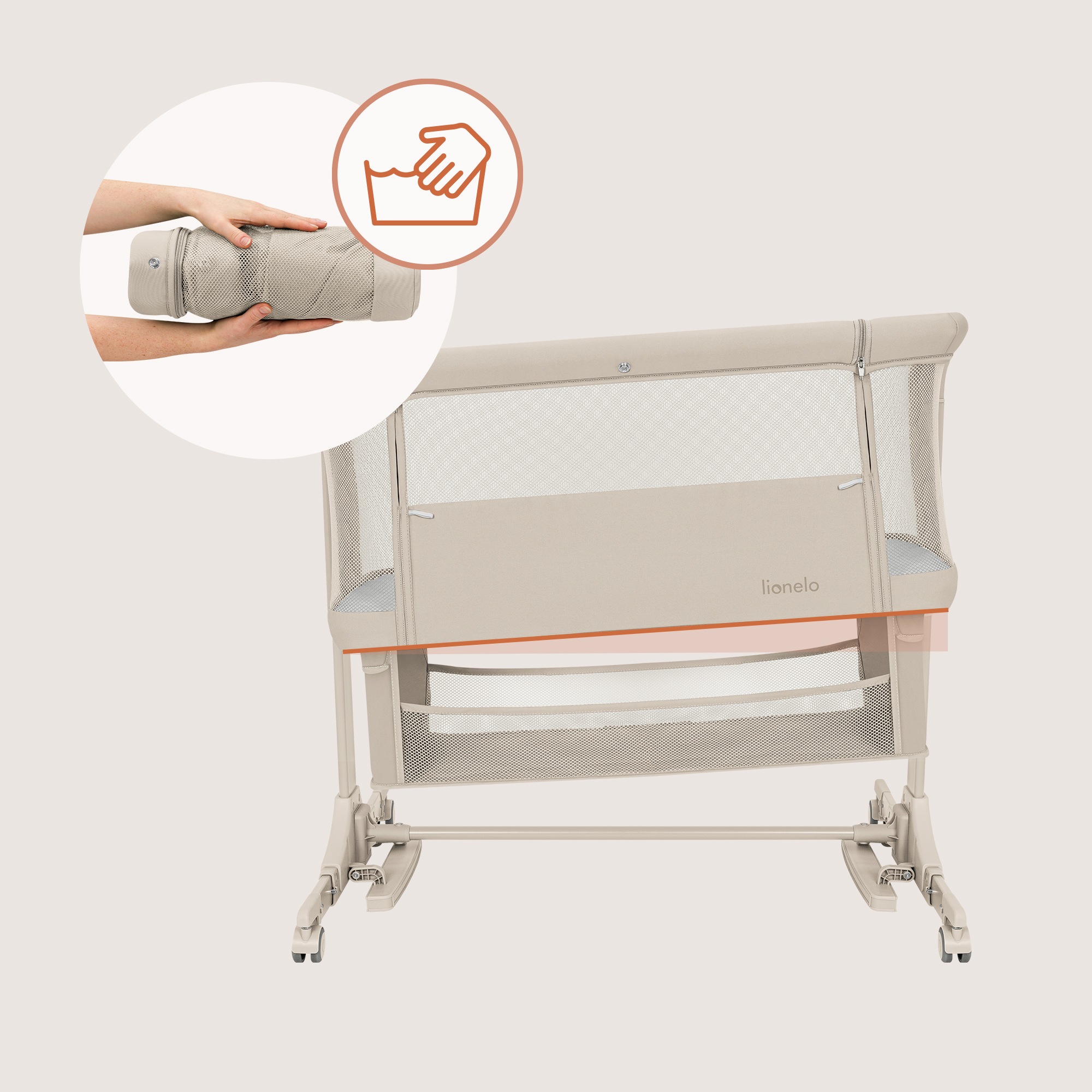 Колыбель Lionelo Jodie бежевый - фото 8