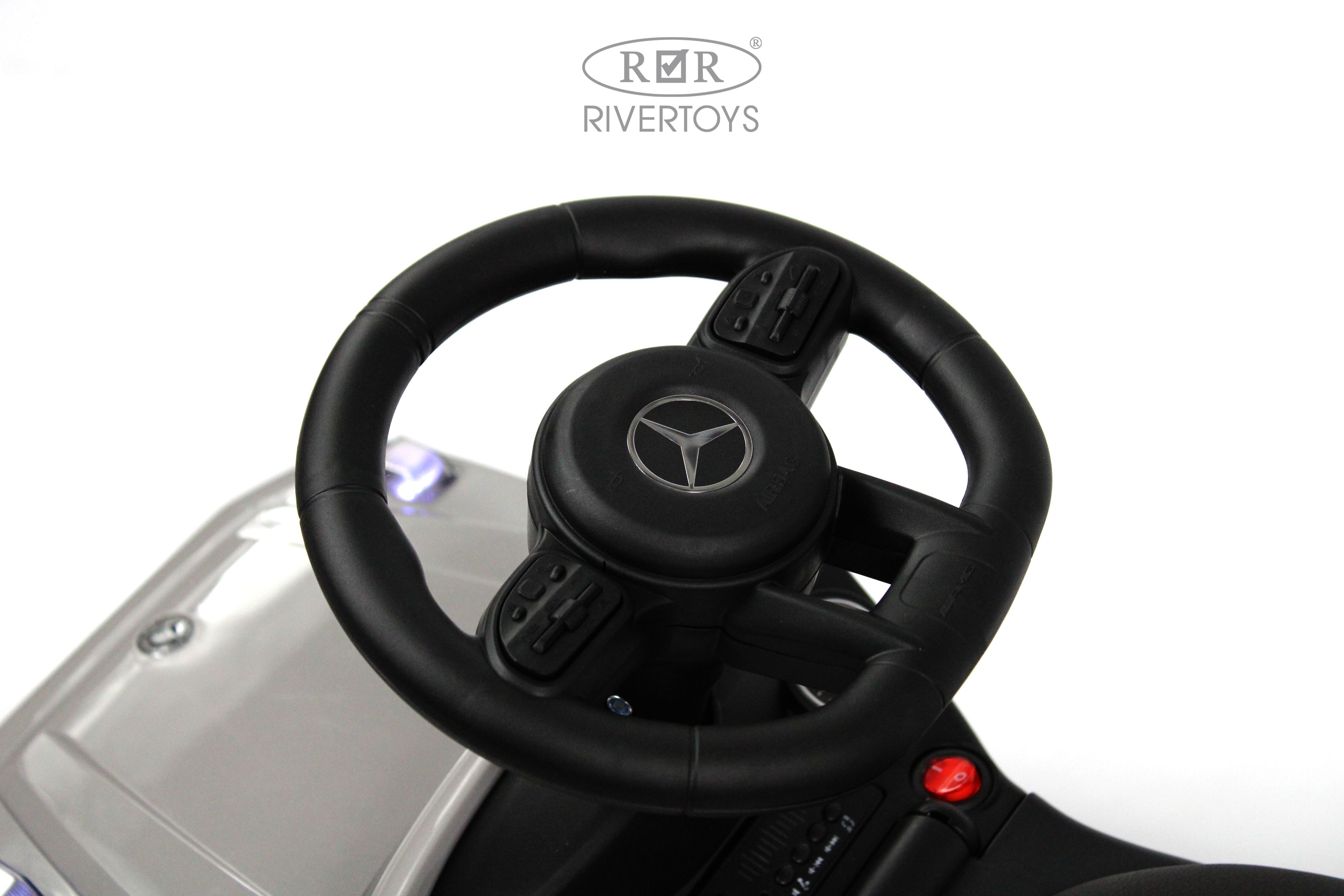 Каталка RIVERTOYS Mercedes-Benz G63 Grey Diamond серый - фото 13