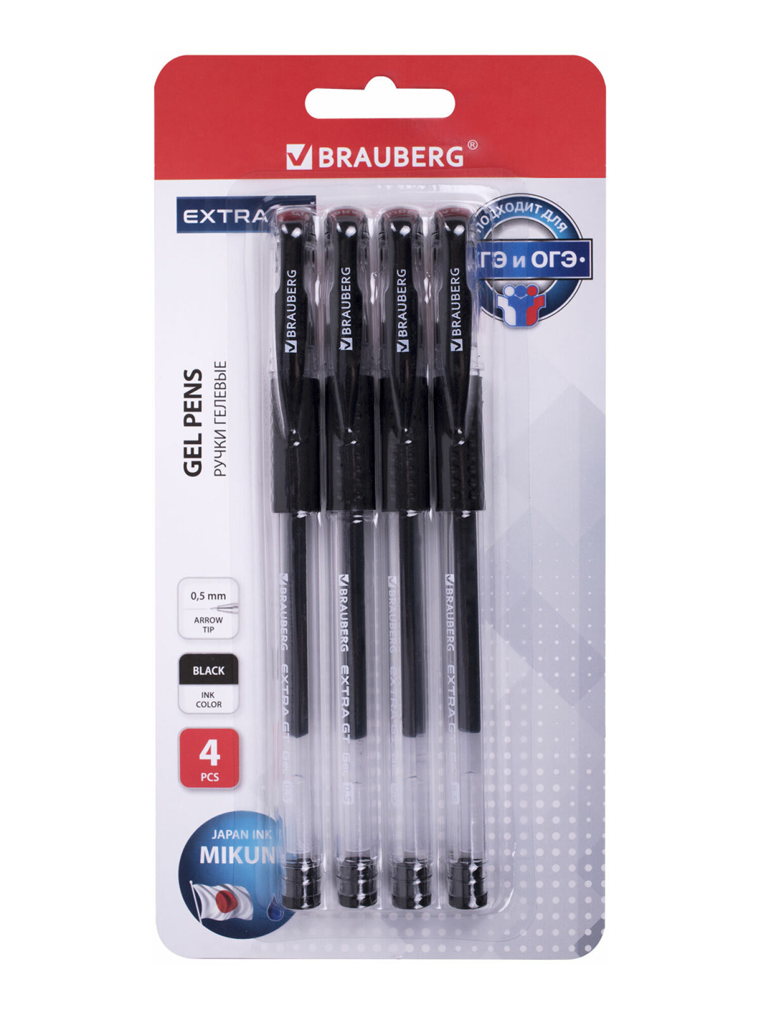 Ручка гелевая Brauberg 4 шт. - фото 4