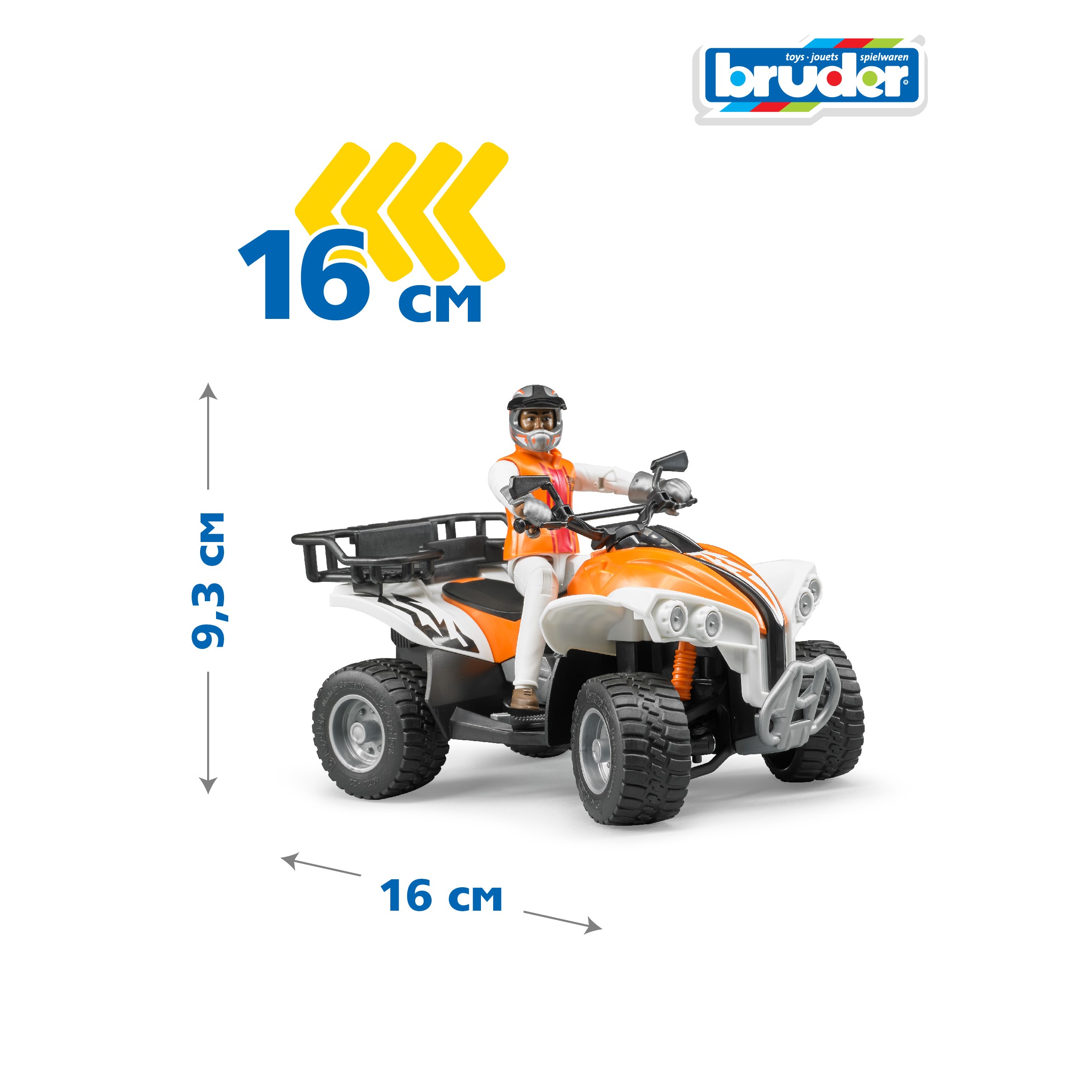 Квадроцикл Bruder с гонщиком 1:16 63-000 - фото 2