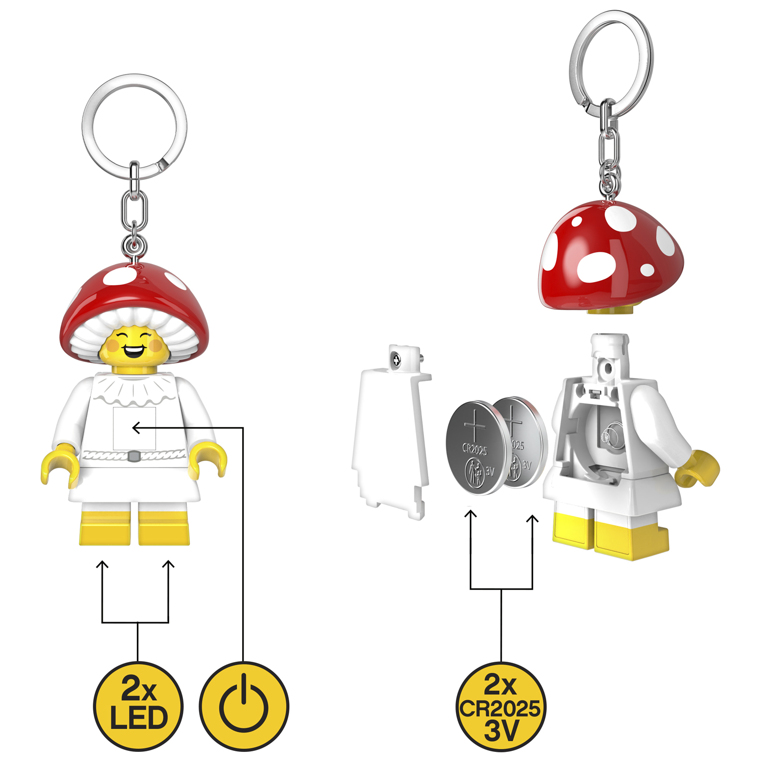 Брелок LEGO Minifigures - Девочка-гриб 1 шт. - фото 5