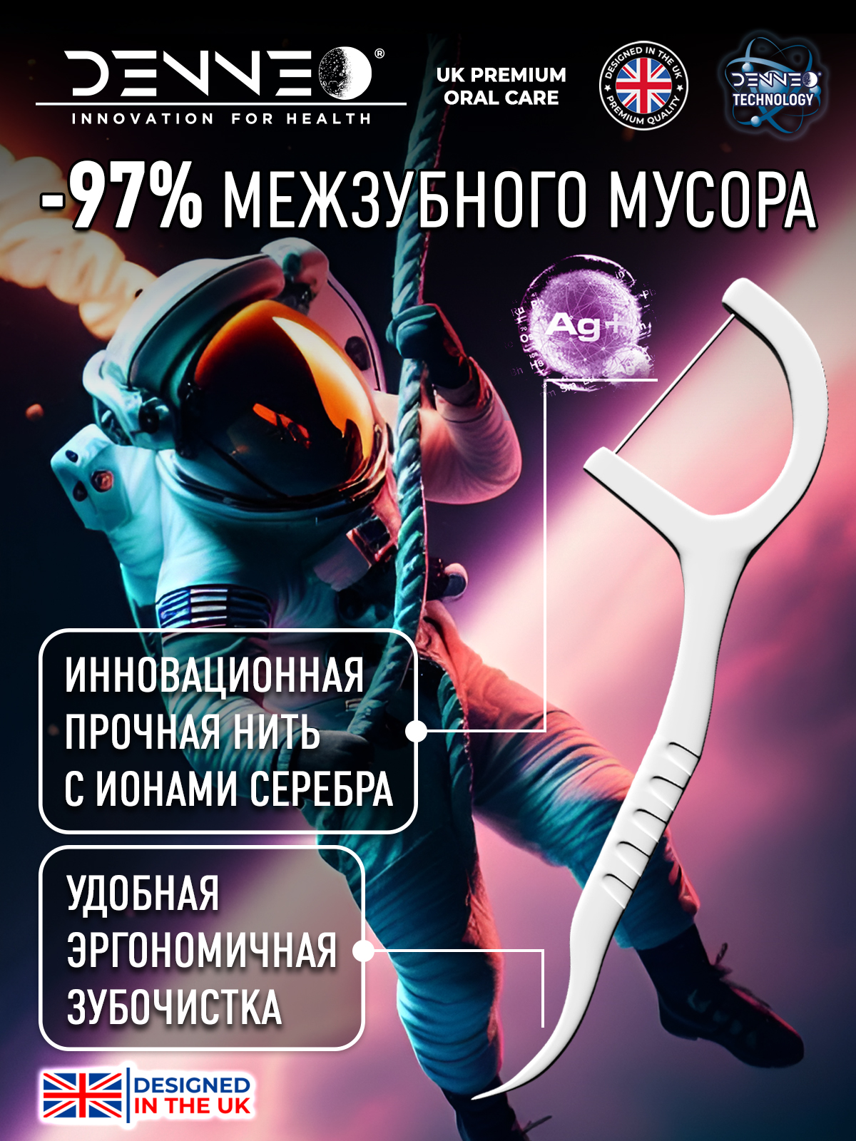 Зубная нить DENNEO 55 шт. - фото 9