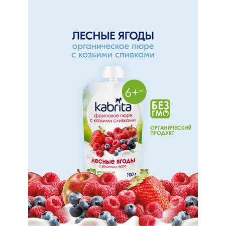 Пюре Kabrita Лесная ягода с козьими сливками с 6 мес 100 г